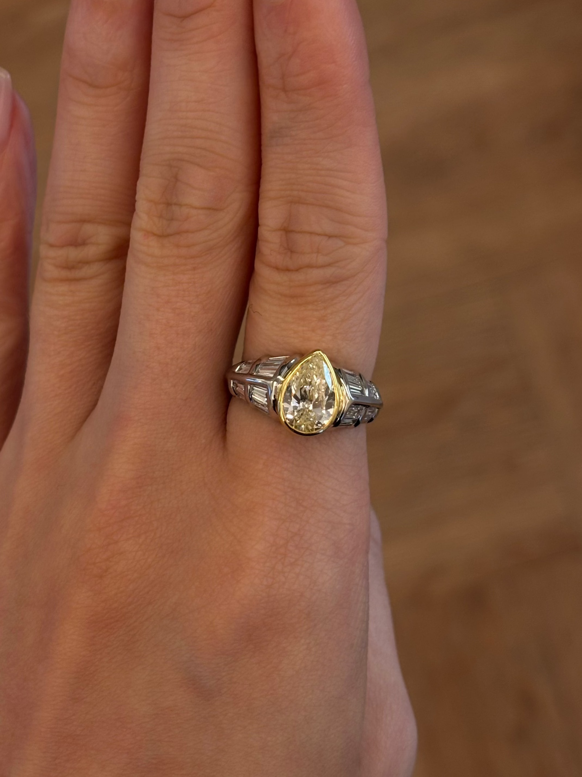 Vintage Pear Diamond Ring