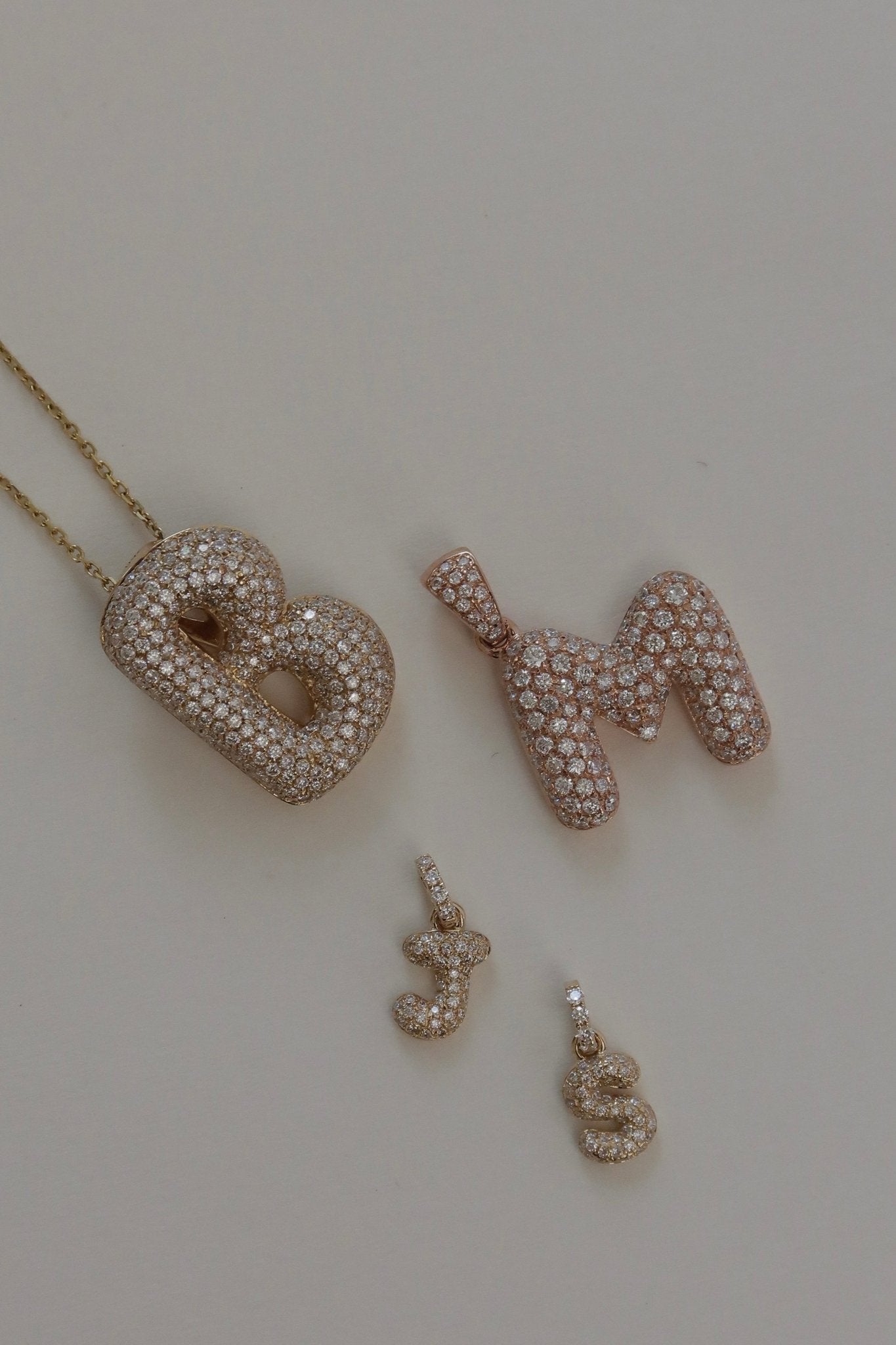 Baby Bubble Diamond Initial Chain Bracelet - SIA Jewelry