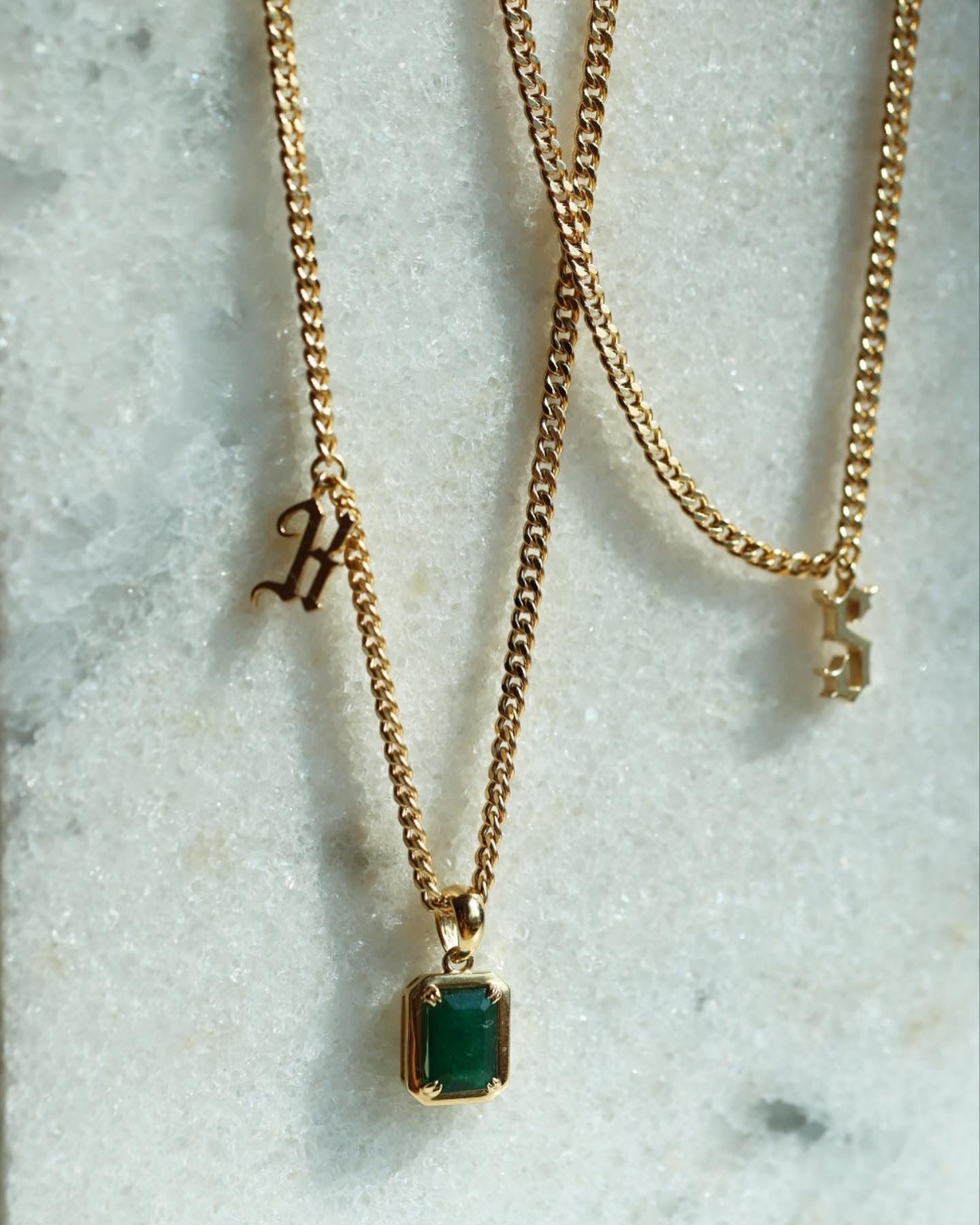 Gothic Initial Chain - SIA Jewelry