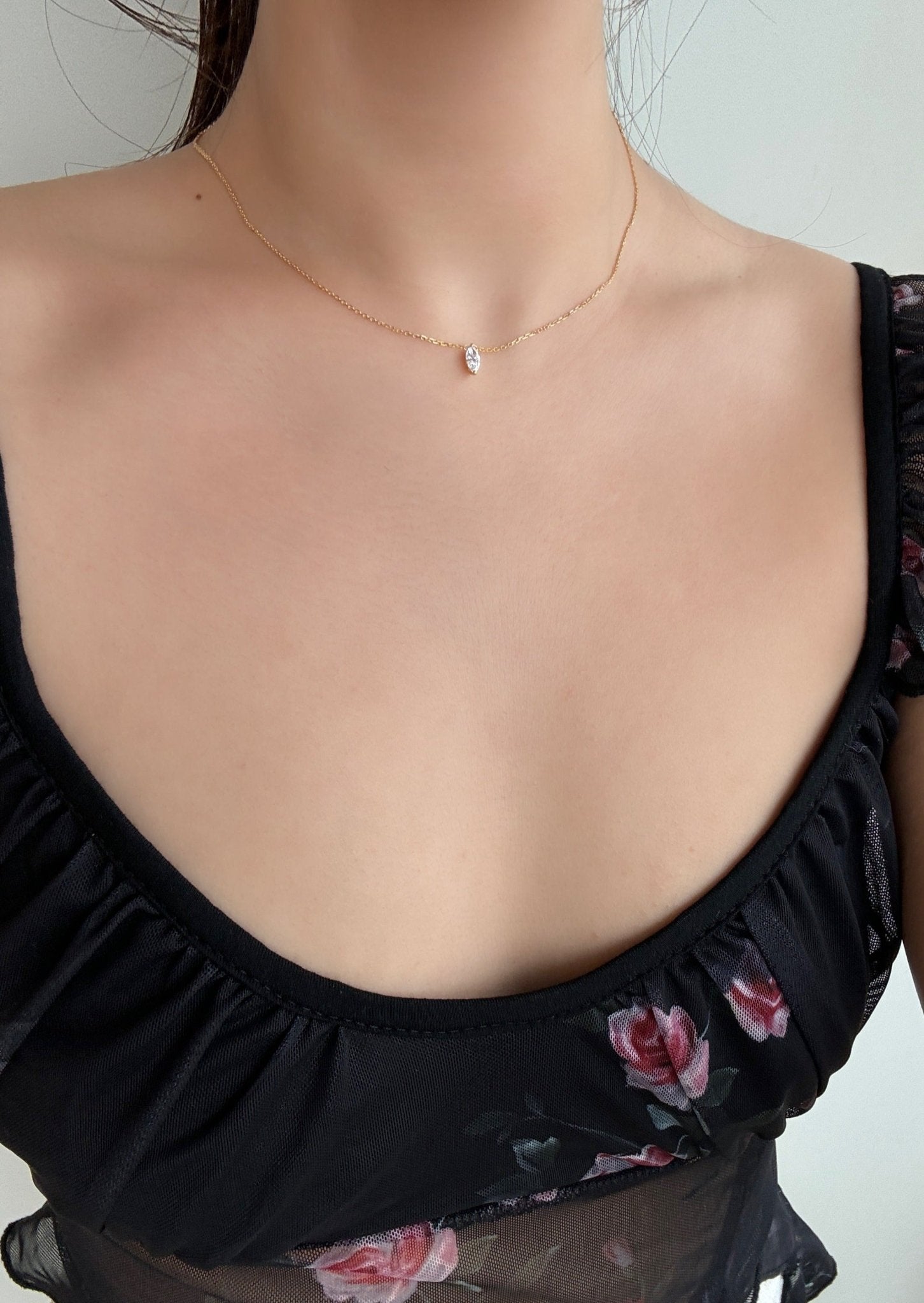 Melinda Marquise Diamond Necklace - SIA Jewelry