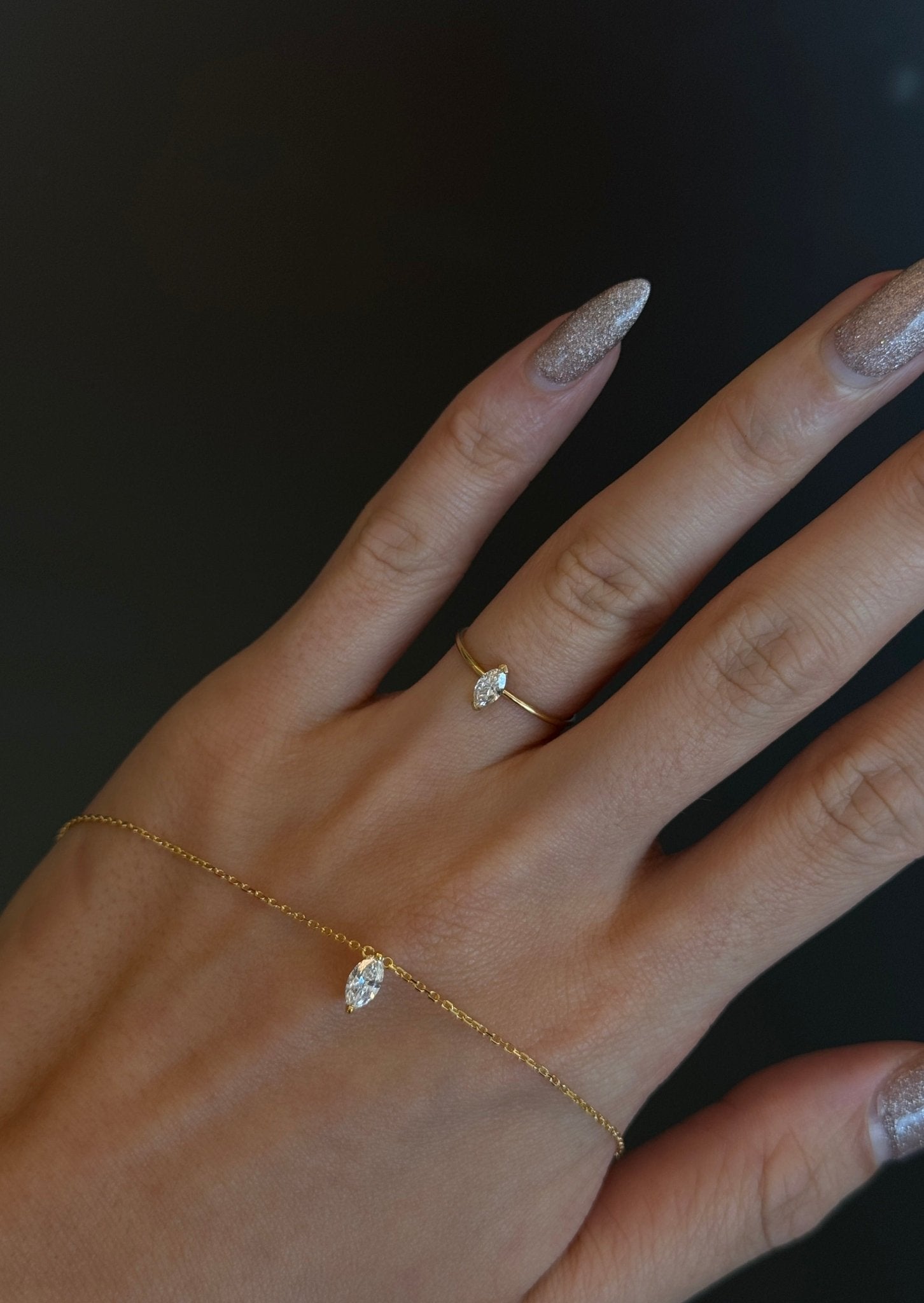 Melinda Marquise Diamond Necklace - SIA Jewelry