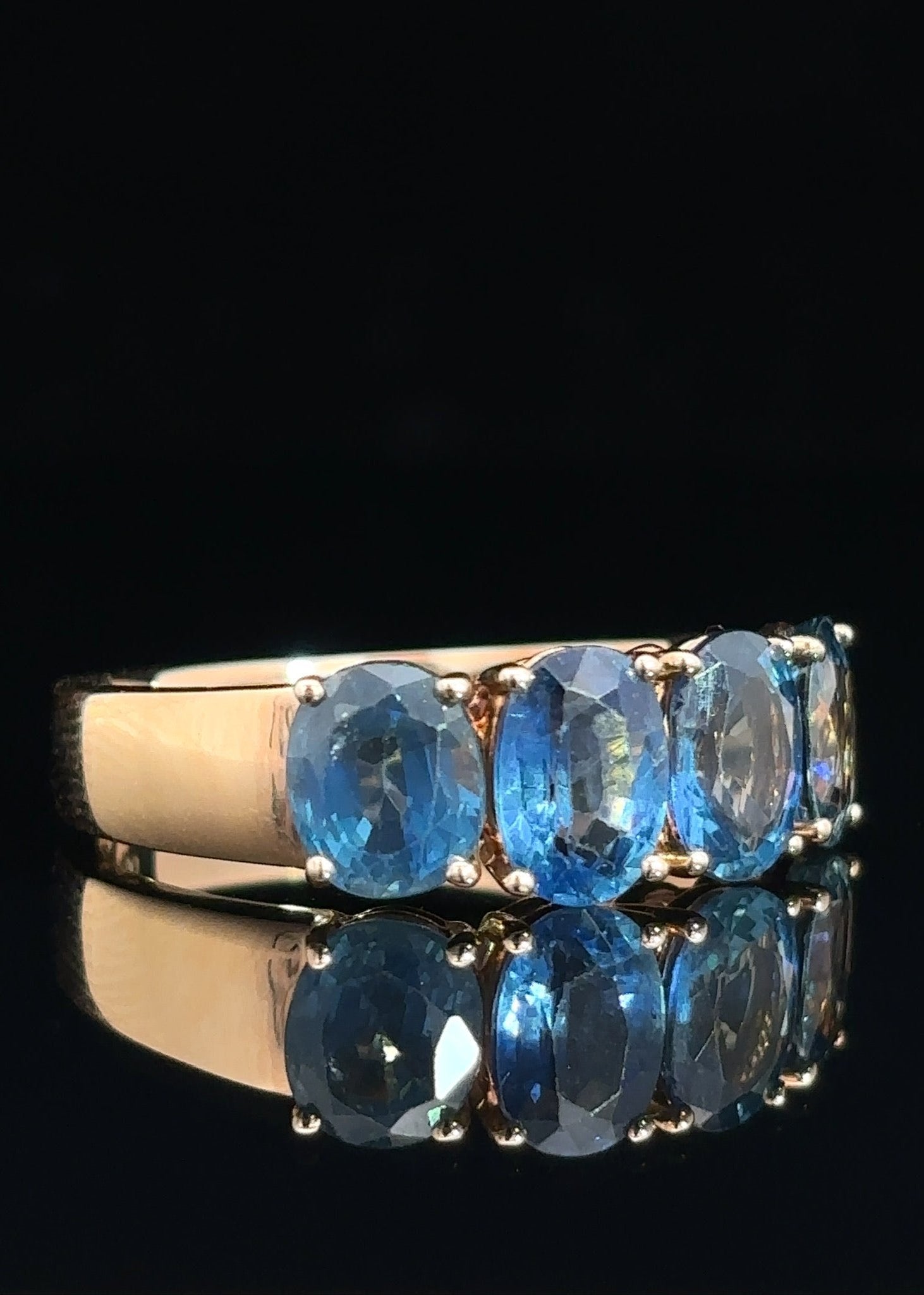 One&Only Oval Shape Sapphire Half Eternity Ring - SIA Jewelry