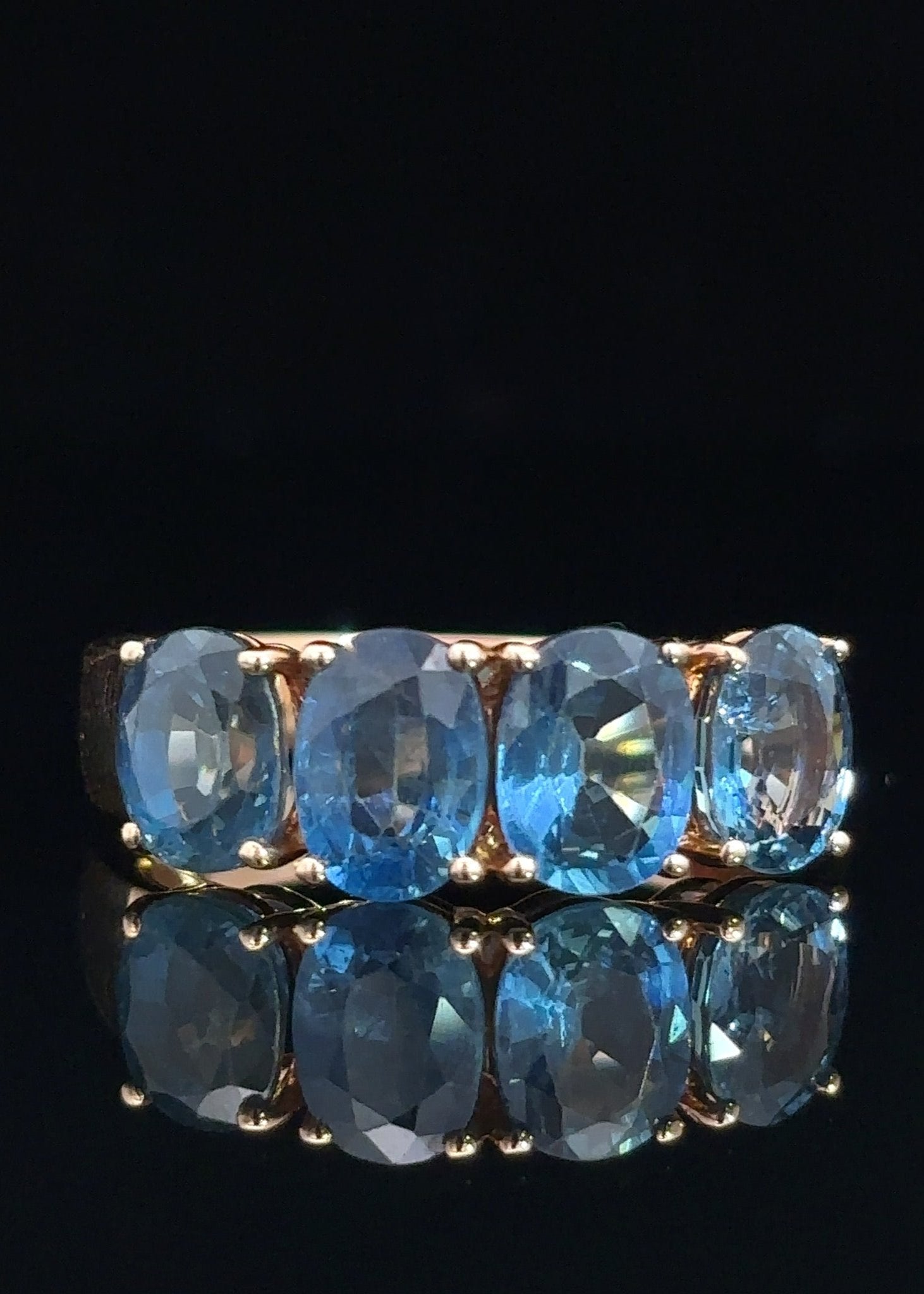 One&Only Oval Shape Sapphire Half Eternity Ring - SIA Jewelry