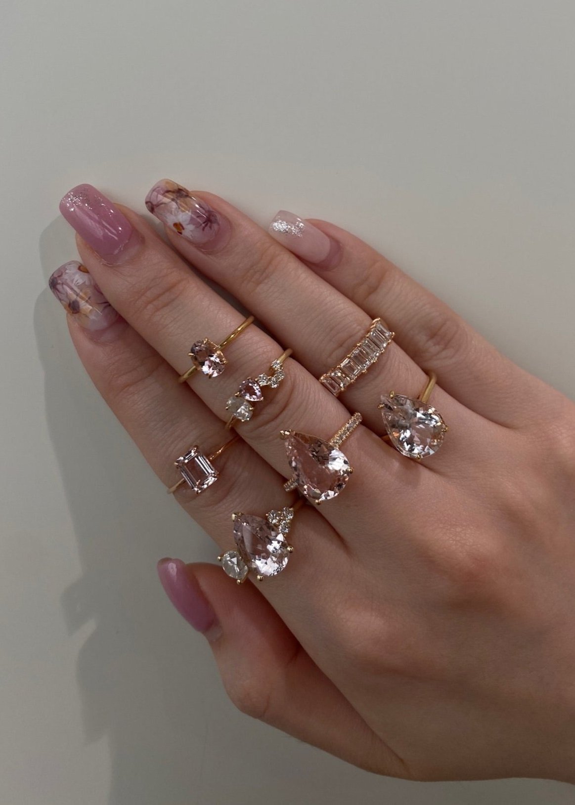 One&Only Pear Shape Morganite Diamond Ring - SIA Jewelry