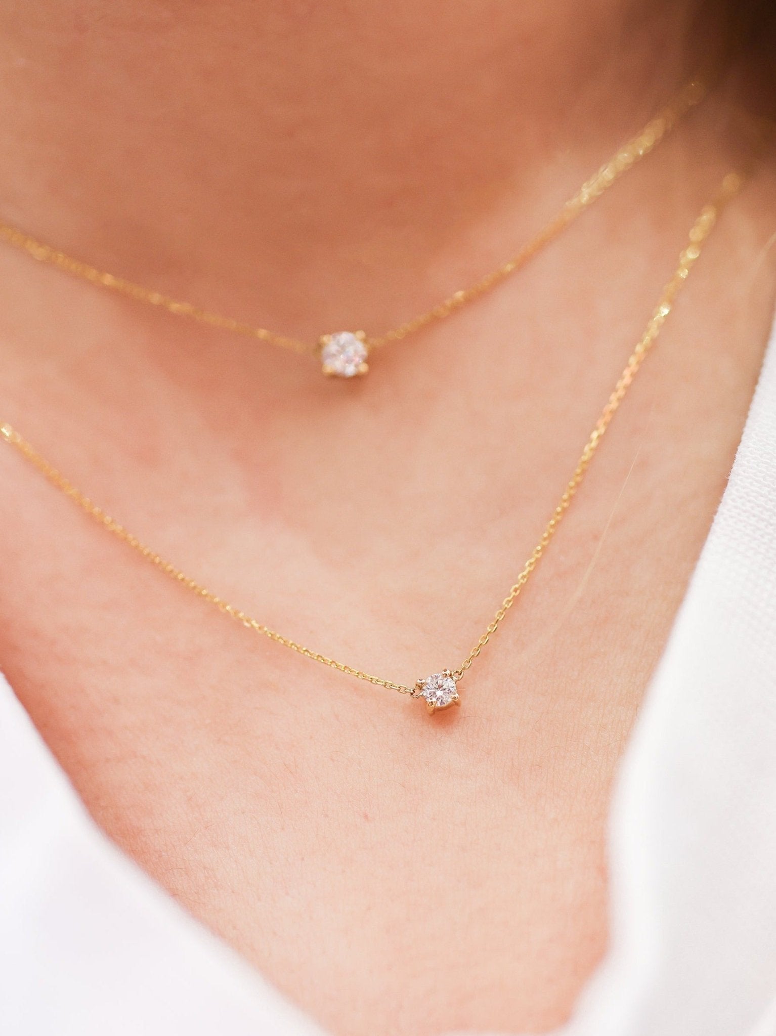 Solitaire Diamond Necklace - SIA Jewelry