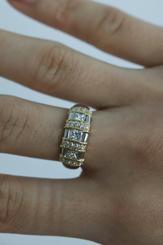 Vintage Mixed Gold Chiara Diamond Ring