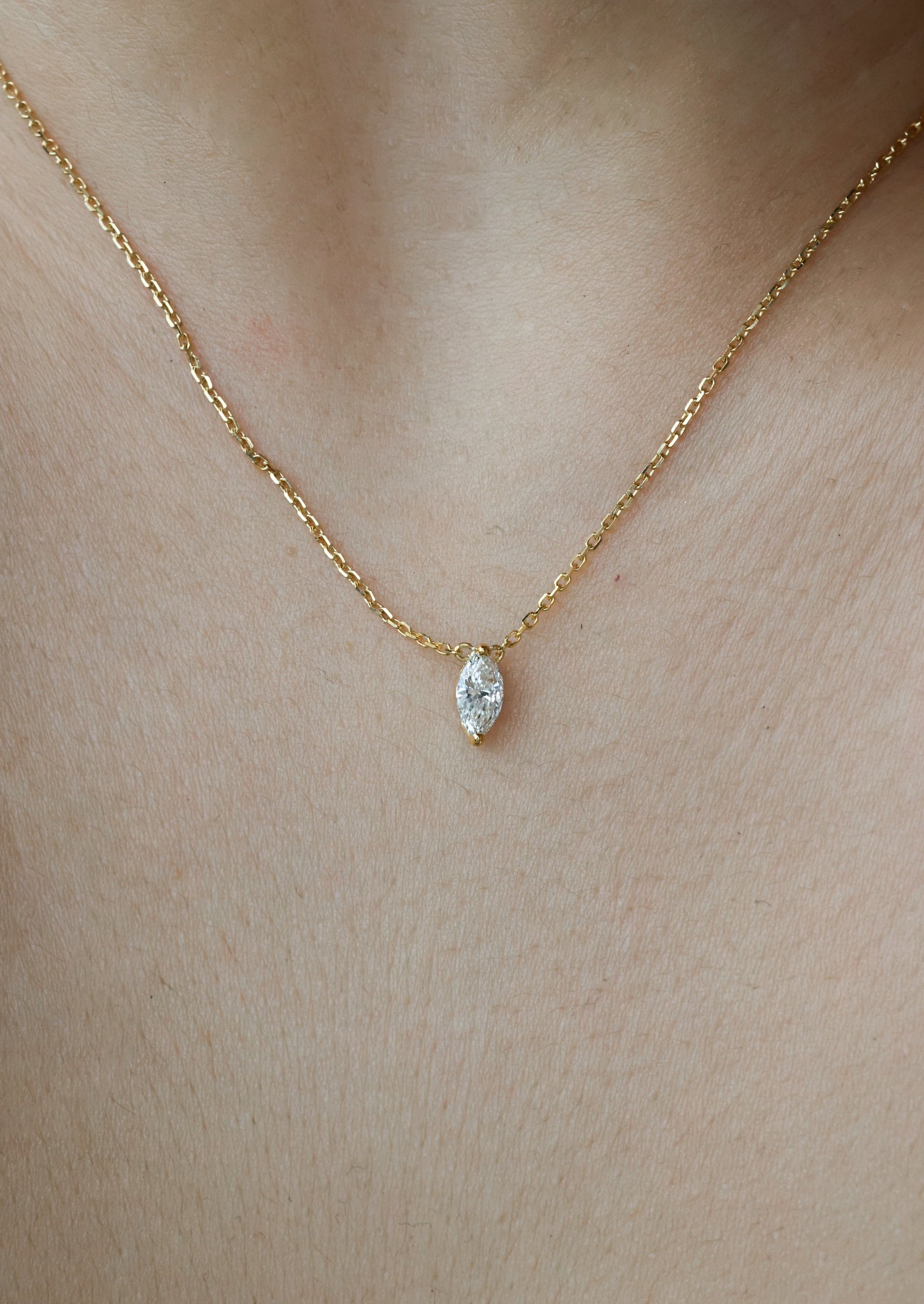 Melinda Marquise Diamond Necklace