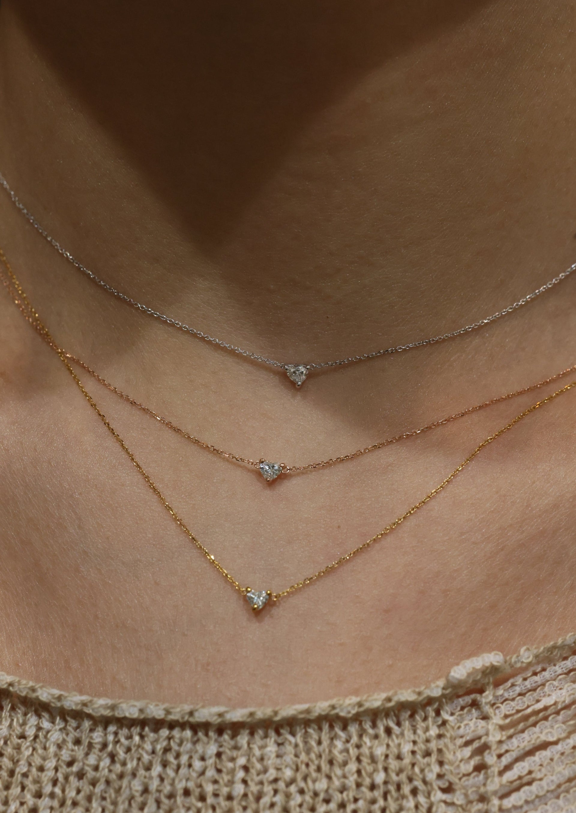 Hilda Heart Diamond Necklace