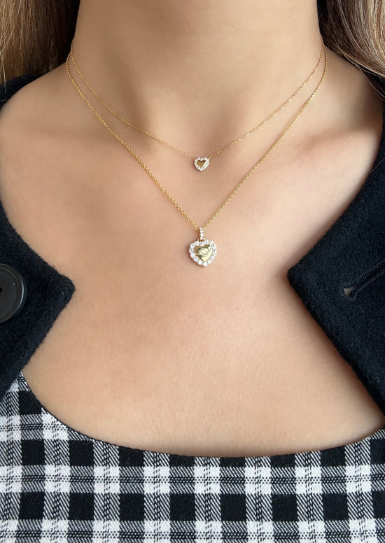 Mini Kylie Heart Diamond Necklace