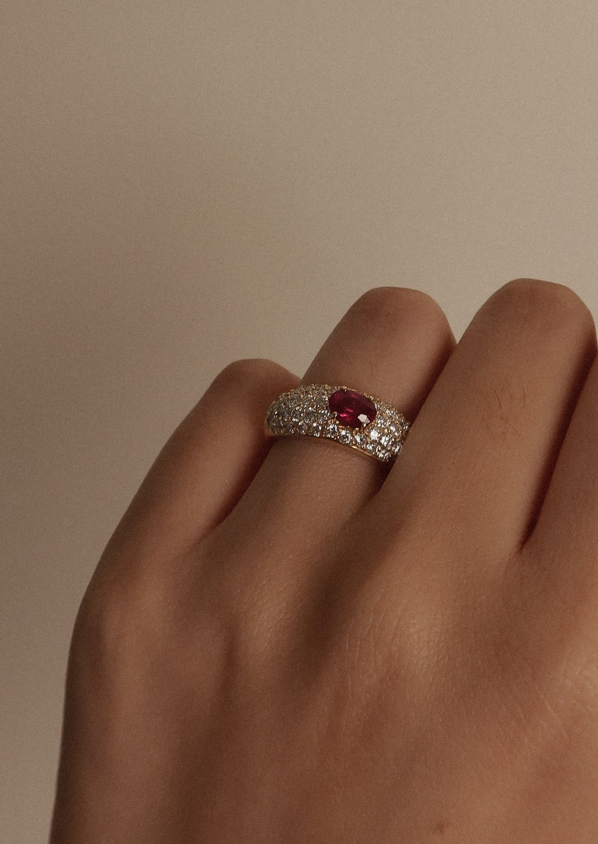 Vintage Ruby Diamond Ring