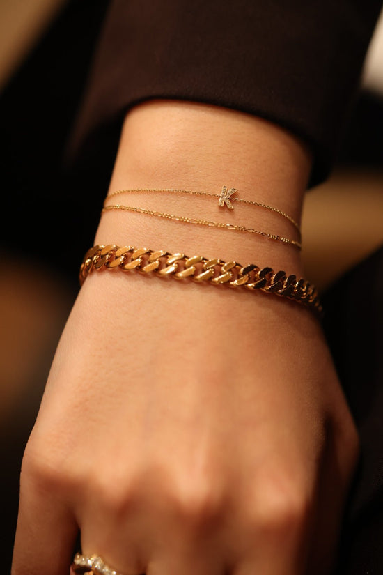 Classic Diamond Initial Bracelet - SIA Jewelry