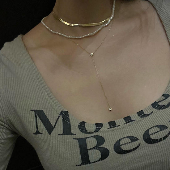 Diamond Y Chain Necklace - SIA Jewelry