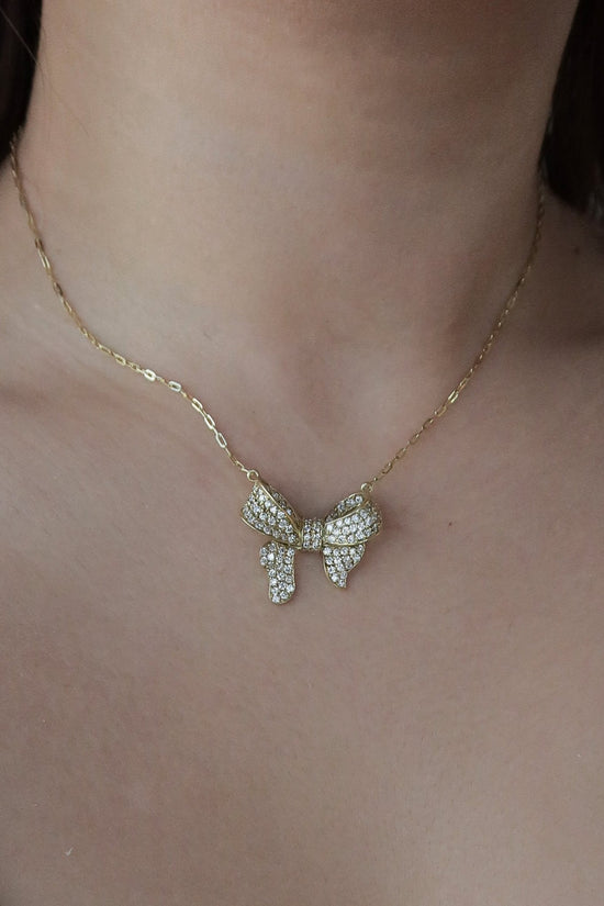 Vintage Ribbon Diamond Necklace - SIA Jewelry