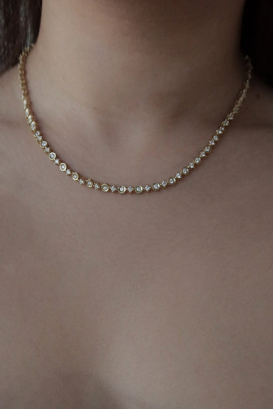 Vintage Starry Tennis Diamond Necklace - SIA Jewelry